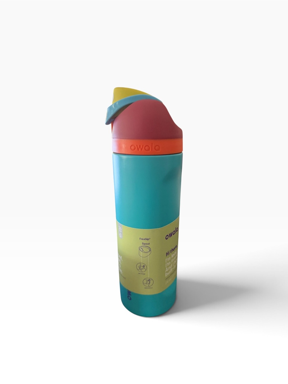 Owala FreeSip 24 oz Stainless Steel Water Bottle Multicolor NIB